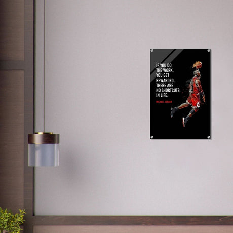 Da Vinci Motivational Wall Art | No Shortcuts - Acrylic Print - 50x75 cm / 20x30″ - 