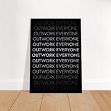Da Vinci Motivational Wall art | Outwork Everyone - Brushed Aluminum Print - 70x100 cm / 28x40″ - 