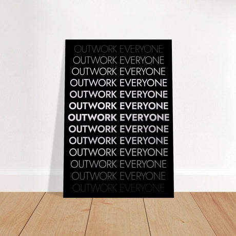 Da Vinci Motivational Wall art | Outwork Everyone - Brushed Aluminum Print - 70x100 cm / 28x40″ - 