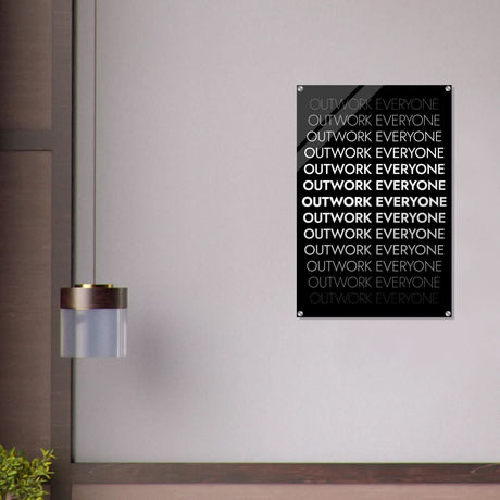 Da Vinci Motivational Wall art | Outwork Everyone - Acrylic Print - 60x90 cm / 24x36″ - 