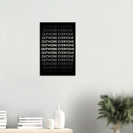 Da Vinci Motivational Wall art | Outwork Everyone - Wood Prints - 40x60 cm / 16x24″ - 10 mm