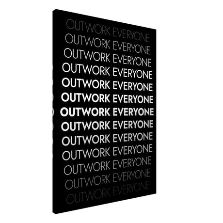 Da Vinci Motivational Wall art | Outwork Everyone - Canvas - 70x100 cm / 28x40″ - Thick