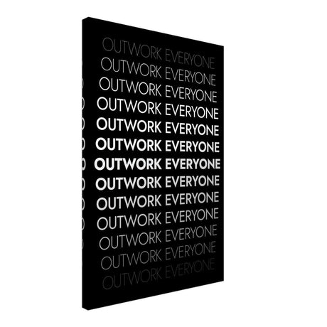 Da Vinci Motivational Wall art | Outwork Everyone - Canvas - 50x75 cm / 20x30″ - Thick