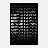 Da Vinci Motivational Wall art | Outwork Everyone - Aluminum Print - 60x90 cm / 24x36″ - 