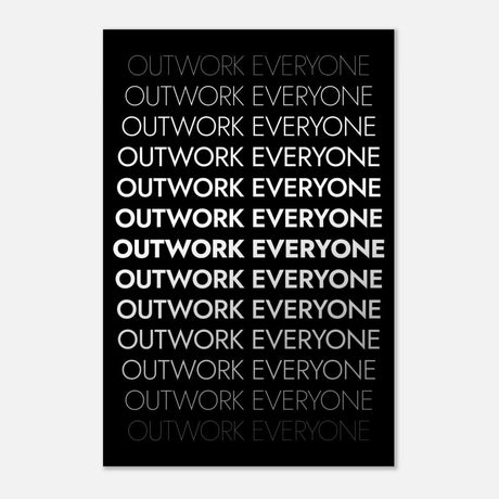 Da Vinci Motivational Wall art | Outwork Everyone - Aluminum Print - 30x45 cm / 12x18″ - 