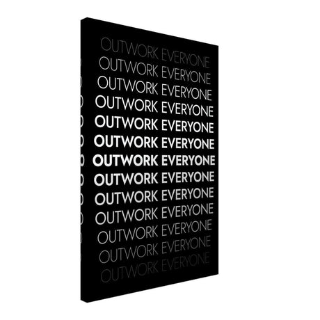 Da Vinci Motivational Wall art | Outwork Everyone - Canvas - 40x60 cm / 16x24″ - Slim
