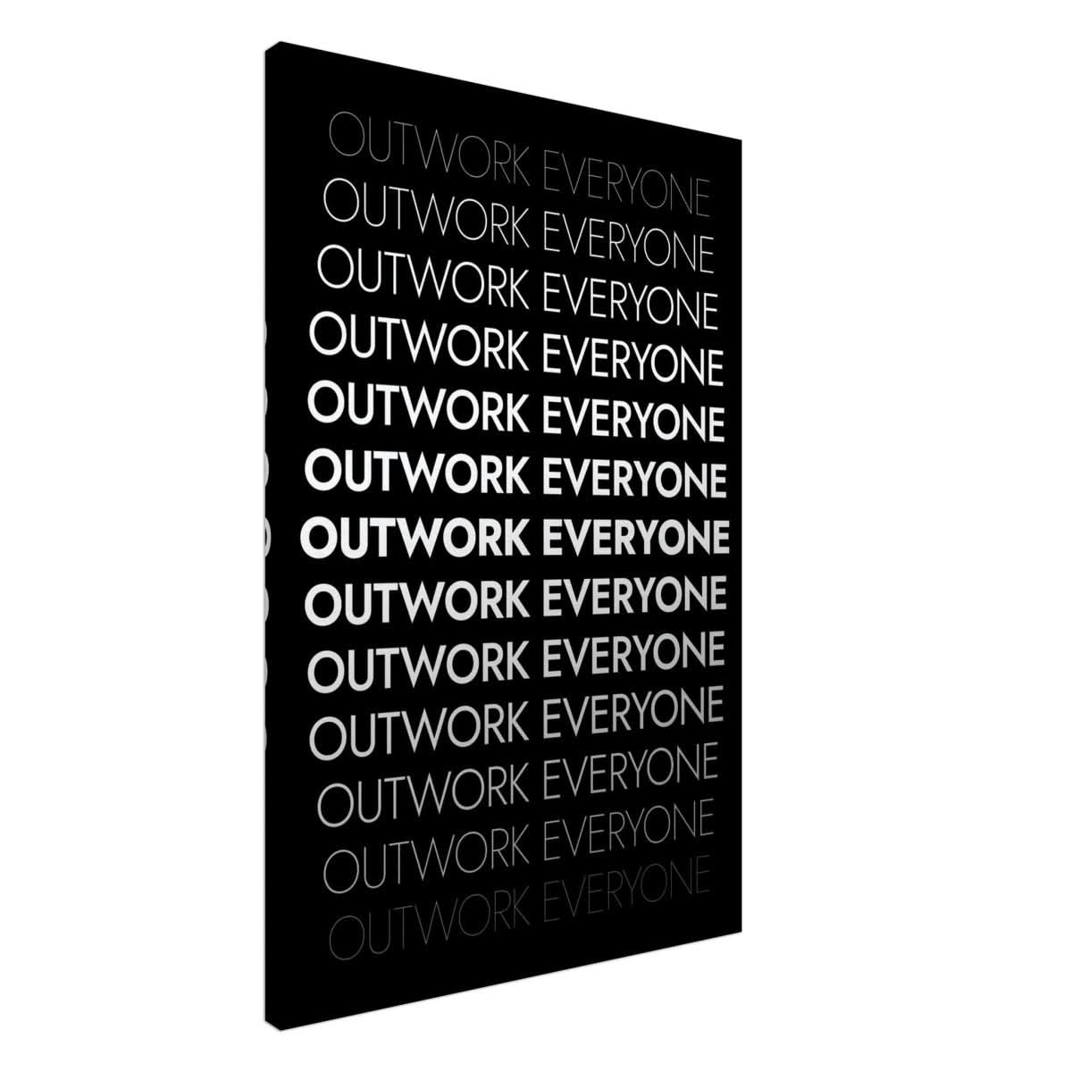 Da Vinci Motivational Wall art | Outwork Everyone - Canvas - 60x90 cm / 24x36″ - Slim