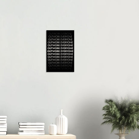 Da Vinci Motivational Wall art | Outwork Everyone - Wood Prints - 30x45 cm / 12x18″ - 10 mm