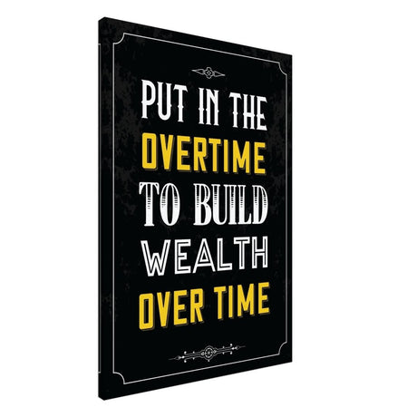 Da Vinci Motivational Wall art | Overtime - Canvas - 70x100 cm / 28x40″ - Thick