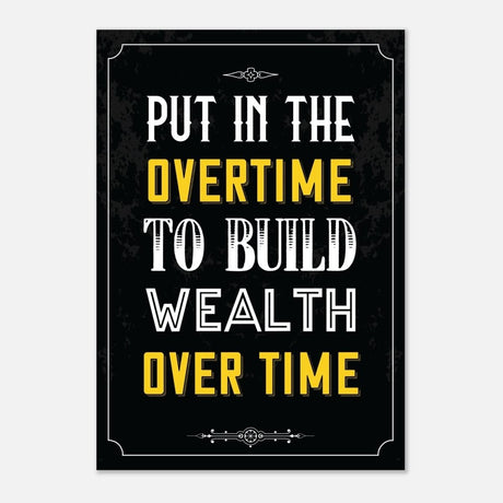 Da Vinci Motivational Wall art | Overtime - Aluminum Print - 70x100 cm / 28x40″ - 