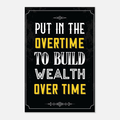 Da Vinci Motivational Wall art | Overtime - Aluminum Print - 40x60 cm / 16x24″ - 