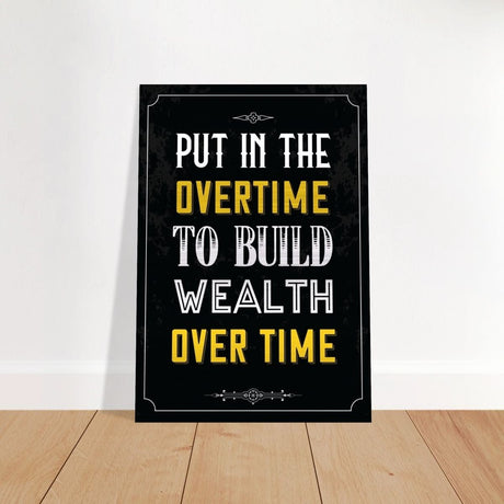 Da Vinci Motivational Wall art | Overtime - Brushed Aluminum Print - 70x100 cm / 28x40″ - 