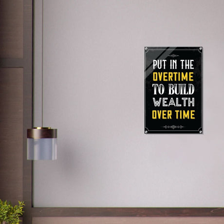 Da Vinci Motivational Wall art | Overtime - Acrylic Print - 50x75 cm / 20x30″ - 