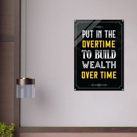Da Vinci Motivational Wall art | Overtime - Acrylic Print - 70x100 cm / 28x40″ - 