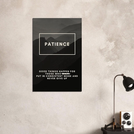 Da Vinci Motivational Wall Art | Patience - Wood Prints - 60x90 cm / 24x36″ - 20 mm