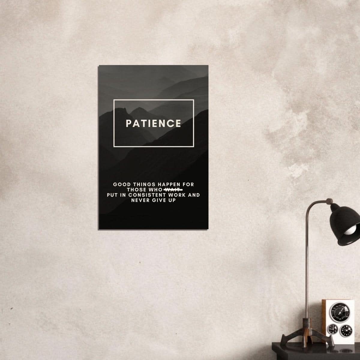 Da Vinci Motivational Wall Art | Patience - Wood Prints - 50x75 cm / 20x30″ - 20 mm