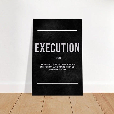 Da Vinci Motivational Wall art Print | Execution - Brushed Aluminum Print - 30x45 cm / 12x18″ - 