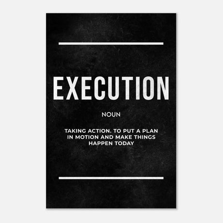 Da Vinci Motivational Wall art Print | Execution - Aluminum Print - 30x45 cm / 12x18″ - 