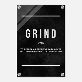 Da Vinci Motivational Wall art Print | Grind - Acrylic Print - 30x45 cm / 12x18″ - 