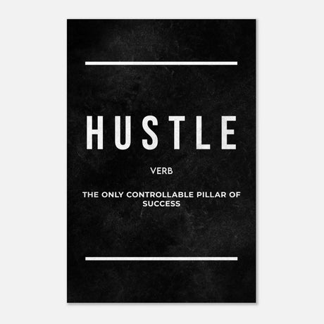 Da Vinci Motivational Wall art Print | Hustle - Aluminum Print - 30x45 cm / 12x18″ - 