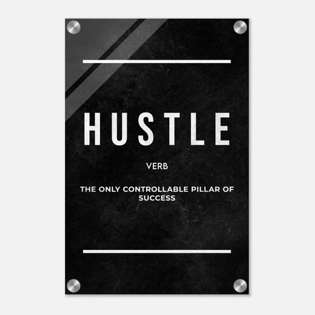 Da Vinci Motivational Wall art Print | Hustle - Acrylic Print - 30x45 cm / 12x18″ - 