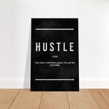 Da Vinci Motivational Wall art Print | Hustle - Brushed Aluminum Print - 30x45 cm / 12x18″ - 