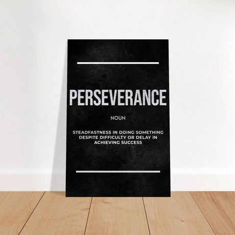 Da Vinci Motivational Wall art Print | Perseverance - Brushed Aluminum Print - 30x45 cm / 12x18″ - 