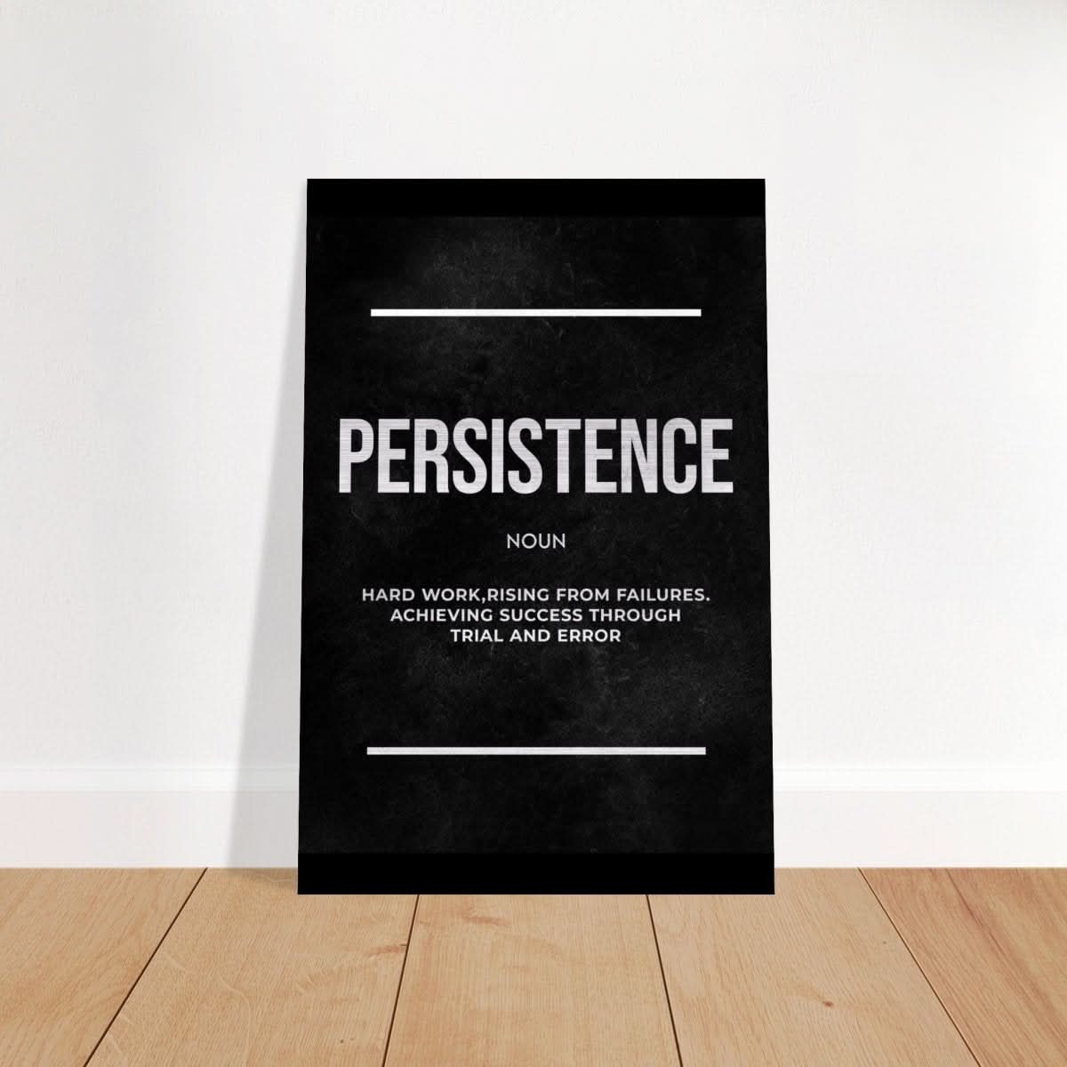 Da Vinci Motivational Wall art Print | Persistence - Brushed Aluminum Print - 30x45 cm / 12x18″ - 