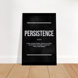 Da Vinci Motivational Wall art Print | Persistence - Brushed Aluminum Print - 30x45 cm / 12x18″ - 