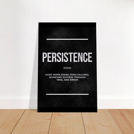 Da Vinci Motivational Wall art Print | Persistence - Brushed Aluminum Print - 30x45 cm / 12x18″ - 