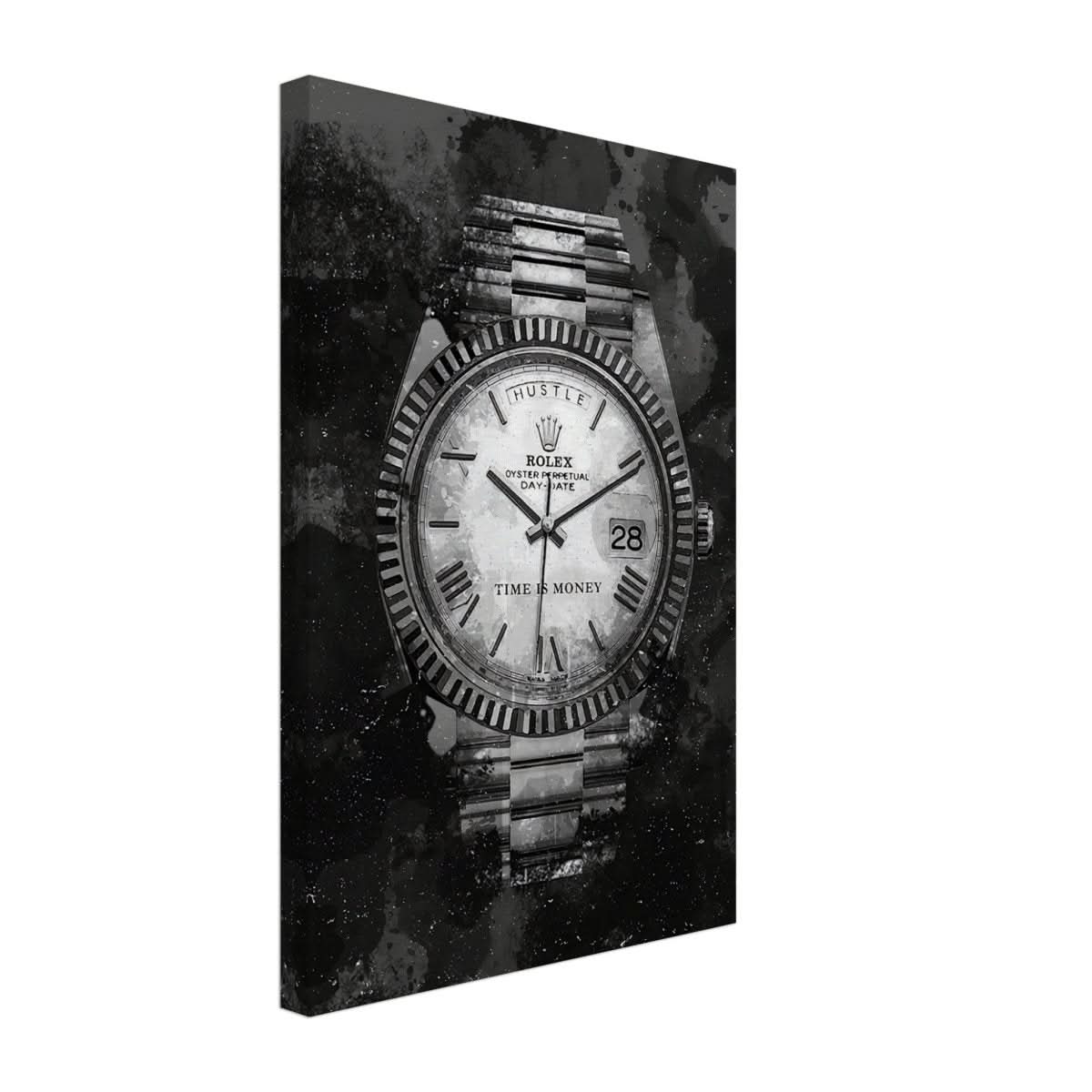 Da Vinci Motivational Wall art print | Rolex | Time is money - Canvas - 30x45 cm / 12x18″ - 