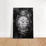 Da Vinci Motivational Wall art print | Rolex | Time is money - Brushed Aluminum Print - 30x45 cm / 12x18″ - 