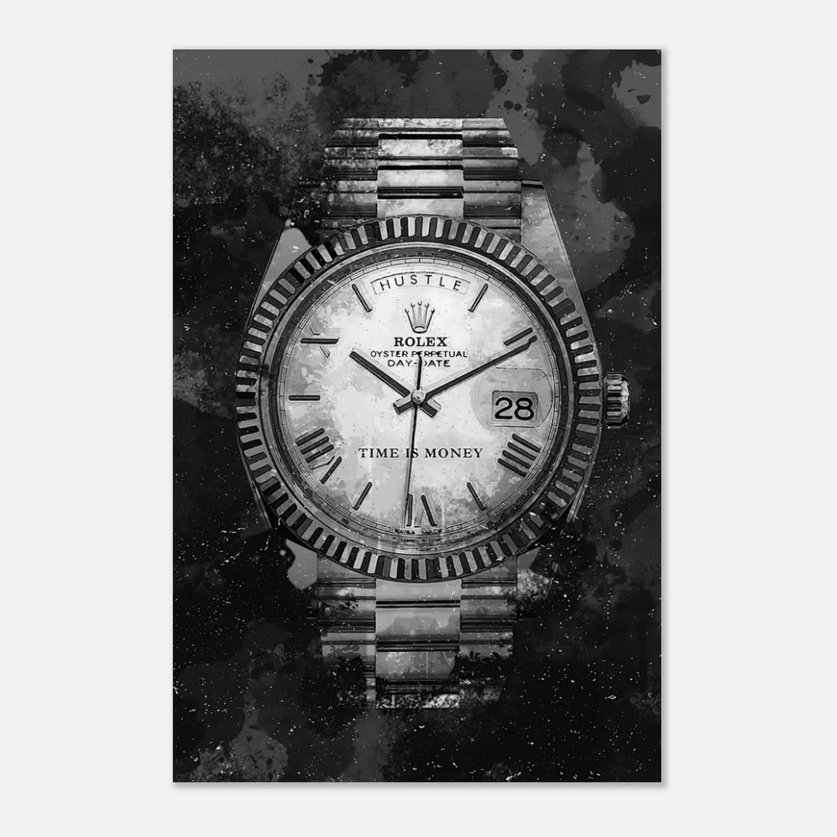Da Vinci Motivational Wall art print | Rolex | Time is money - Aluminum Print - 30x45 cm / 12x18″ - 