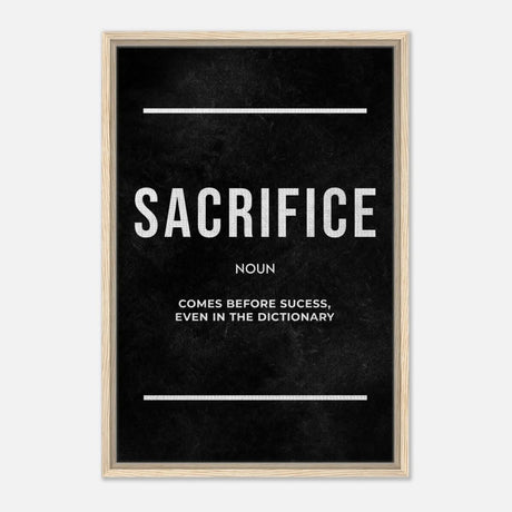 Da Vinci Motivational Wall art Print | Sacrifice - Acrylic Print - 30x45 cm / 12x18″ - 