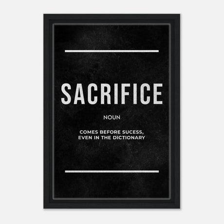 Da Vinci Motivational Wall art Print | Sacrifice - Acrylic Print - 30x45 cm / 12x18″ - 