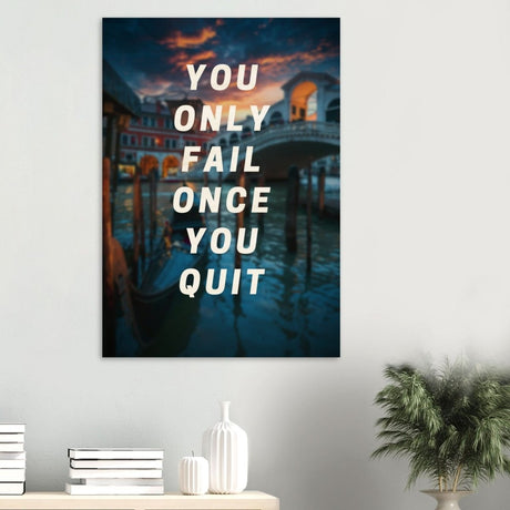 Da Vinci Motivational Wall Art | Quit - Wood Prints - 70x100 cm / 28x40″ - 10 mm