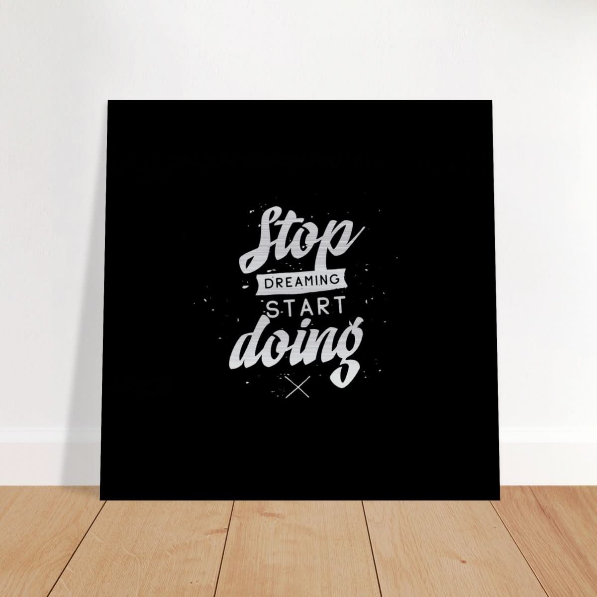 Da Vinci Motivational Wall art | Start - Brushed Aluminum Print - 50x50 cm / 20x20″ - 