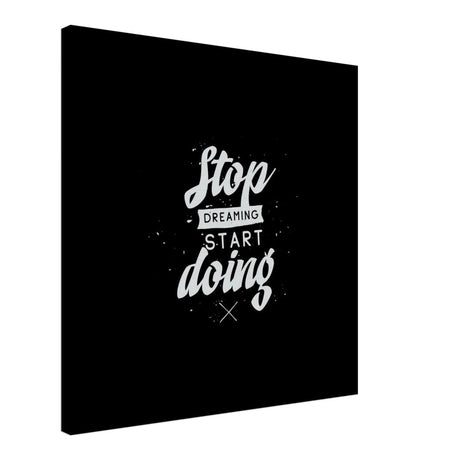 Da Vinci Motivational Wall art | Start - Canvas - 60x60 cm / 24x24″ - Slim