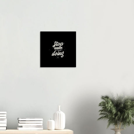Da Vinci Motivational Wall art | Start - Wood Prints - 40x40 cm / 16x16″ - 10 mm