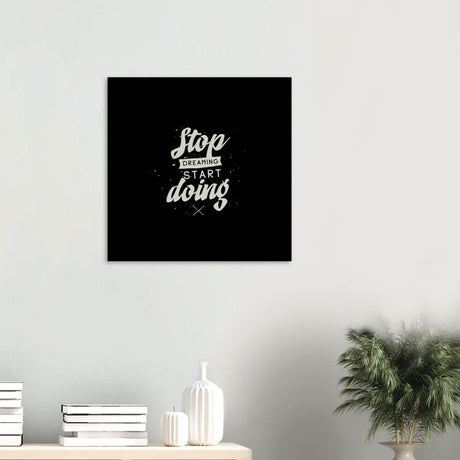 Da Vinci Motivational Wall art | Start - Wood Prints - 60x60 cm / 24x24″ - 20 mm