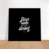 Da Vinci Motivational Wall art | Start - Brushed Aluminum Print - 40x40 cm / 16x16″ - 