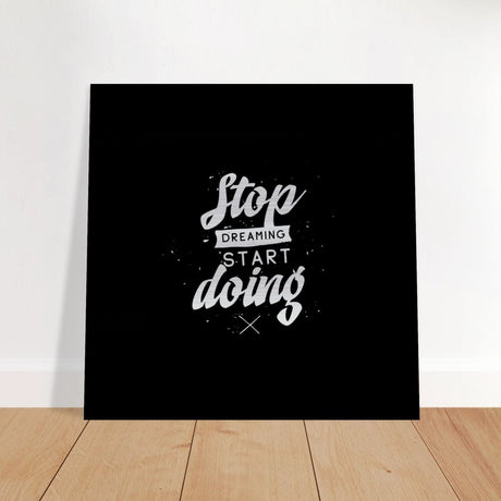 Da Vinci Motivational Wall art | Start - Brushed Aluminum Print - 40x40 cm / 16x16″ - 