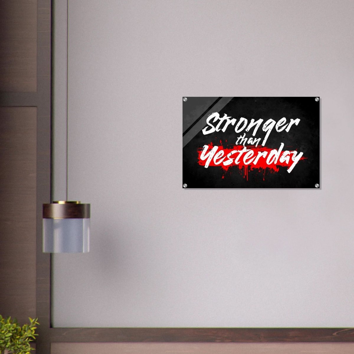 Da Vinci Motivational Wall Art | Stronger - Acrylic Print - 50x75 cm / 20x30″ - 