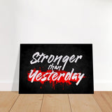 Da Vinci Motivational Wall Art | Stronger - Brushed Aluminum Print - 40x60 cm / 16x24″ - 