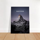 Da Vinci Motivational Wall Art | Success - Brushed Aluminum Print - 70x100 cm / 28x40″ - 