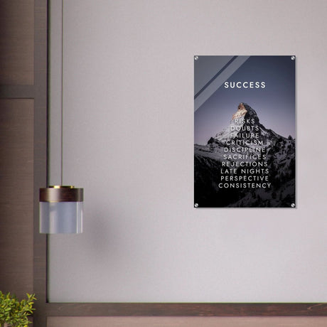 Da Vinci Motivational Wall Art | Success - Acrylic Print - 60x90 cm / 24x36″ - 
