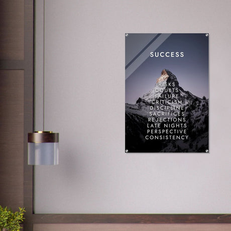Da Vinci Motivational Wall Art | Success - Acrylic Print - 70x100 cm / 28x40″ - 