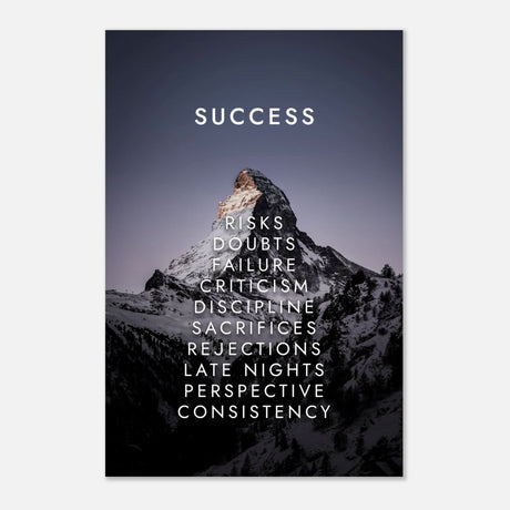 Da Vinci Motivational Wall Art | Success - Aluminum Print - 40x60 cm / 16x24″ - 