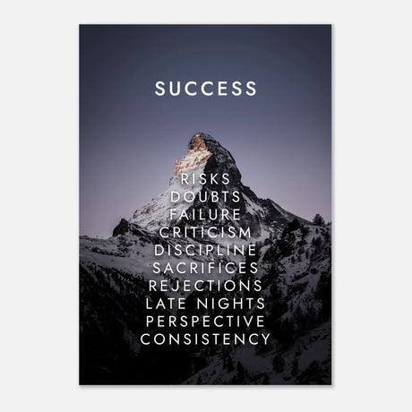 Da Vinci Motivational Wall Art | Success - Aluminum Print - 70x100 cm / 28x40″ - 