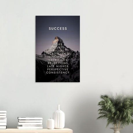 Da Vinci Motivational Wall Art | Success - Wood Prints - 50x75 cm / 20x30″ - 10 mm